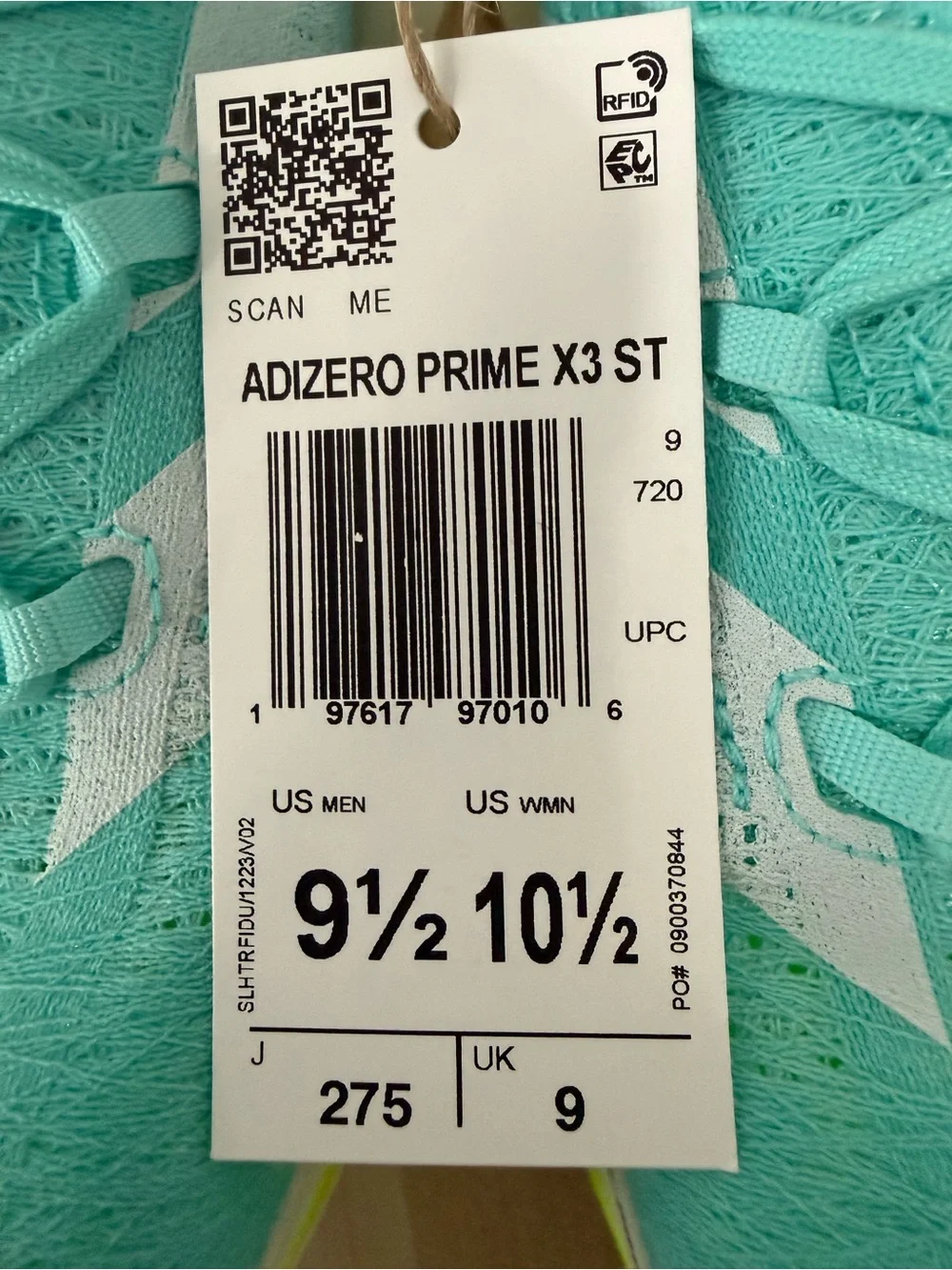 Adidas Adizero Prime X 3 Strung Flash Aqua Mens Sizes Running‎ Shoes JR2598